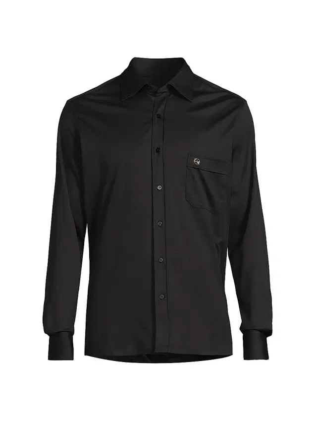 Stefano Ricci Men's Logo Cotton T-Shirt - Black