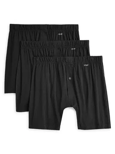 2XIST Men's 3-Pack Pima Cotton Boxer Briefs - Black | Thumbnail 1 2XIST Men's 3-Pack Pima Cotton Boxer Briefs - Black | Thumbnail 1