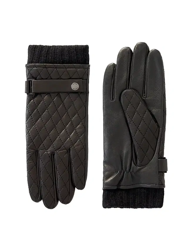 Mackage Men's Reeve Quilted Leather Gloves - Black