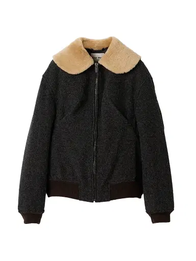 Miu Miu Women's Shetland Wool Blouson Jacket - Beige Multi | Thumbnail 7 Miu Miu Women's Shetland Wool Blouson Jacket - Beige Multi | Thumbnail 7
