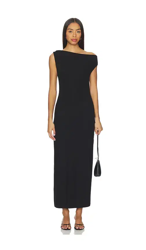 Lauren Ruched Asymmetrical Shoulder Dress