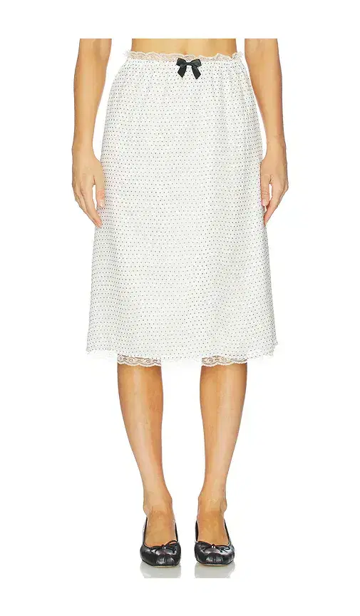 Tanner Fletcher Celerie Lace Trim Slip Skirt