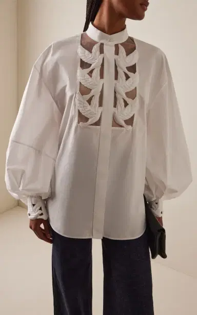 Zimmermann Luna Appliquéd Cotton Shirt | Thumbnail 2 Zimmermann Luna Appliquéd Cotton Shirt | Thumbnail 2