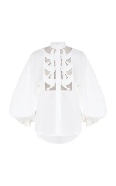 Zimmermann Luna Appliquéd Cotton Shirt | Thumbnail 1 Zimmermann Luna Appliquéd Cotton Shirt | Thumbnail 1