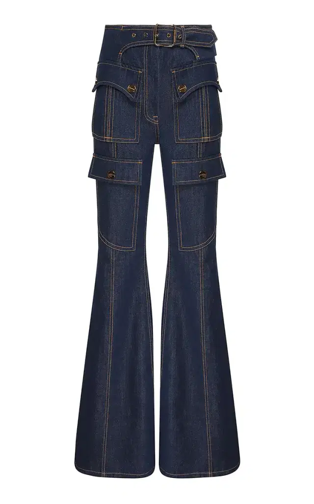 Luna Utility Denim Flared Jeans