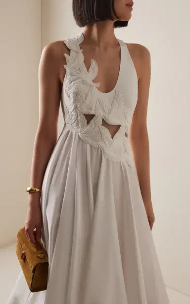 Zimmermann Luna Appliquéd Cotton Midi Dress | Thumbnail 3 Zimmermann Luna Appliquéd Cotton Midi Dress | Thumbnail 3