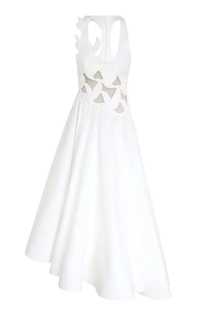 Zimmermann Luna Appliquéd Cotton Midi Dress