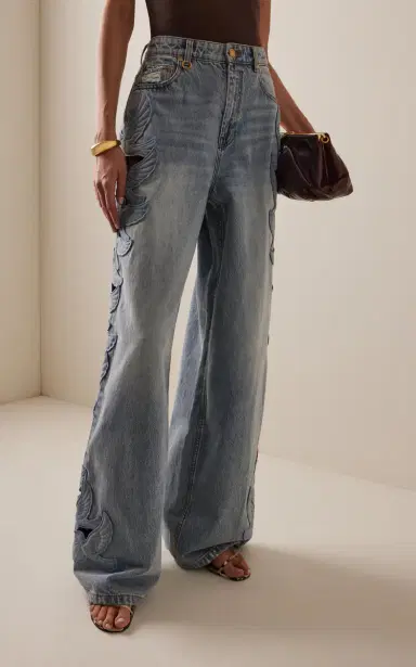 Zimmermann Alchemy Appliquéd Wide-Leg Jeans | Thumbnail 3 Zimmermann Alchemy Appliquéd Wide-Leg Jeans | Thumbnail 3