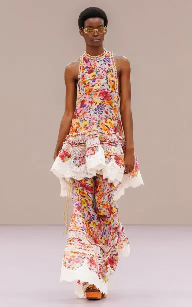 Zimmermann Luna Floral Linen-Silk Flared Pants | Thumbnail 2