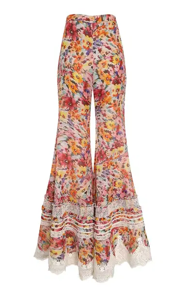 Zimmermann Luna Floral Linen-Silk Flared Pants | Thumbnail 1