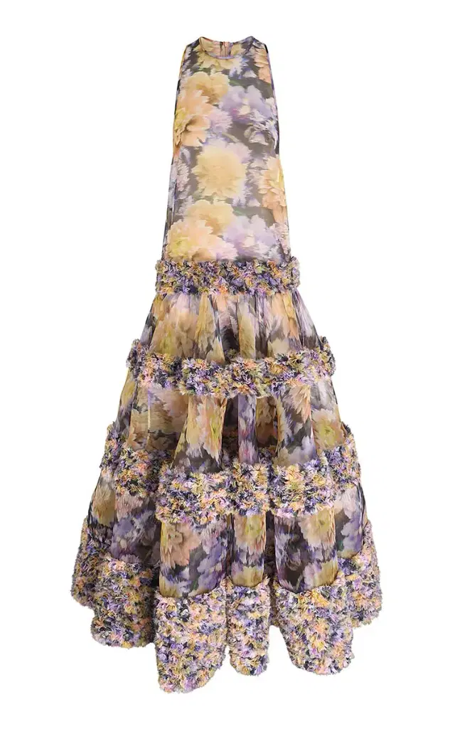 Luna Ruffled Silk Maxi Dress Luna Ruffled Silk Maxi Dress