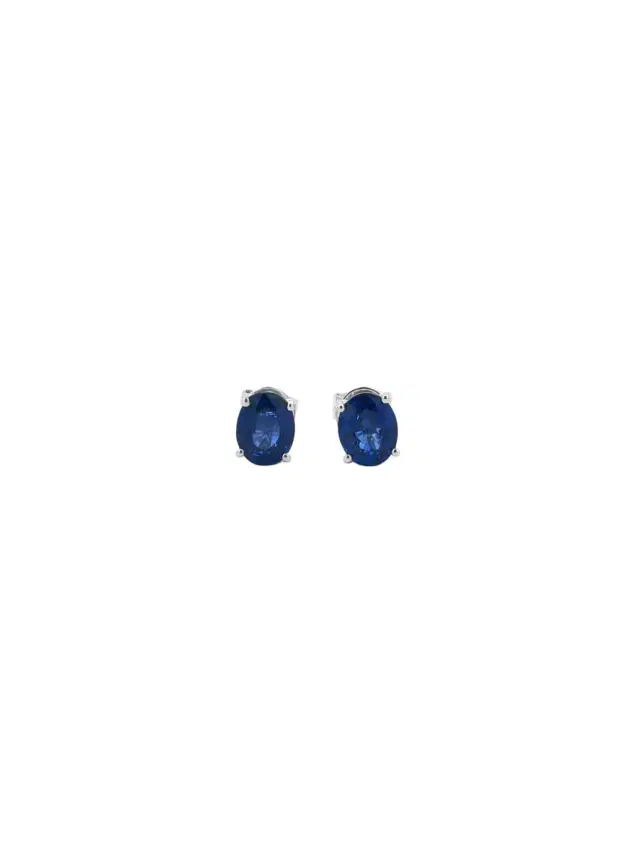 1.63ct Sapphire 18K Gold Dainty Stud Earrings