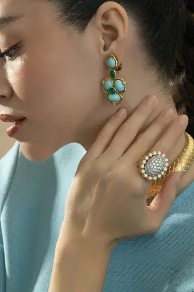 DAVID WEBB Diamond Sunburst Ring | Thumbnail 2