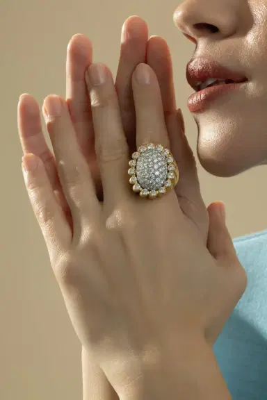 DAVID WEBB Diamond Sunburst Ring | Thumbnail 4