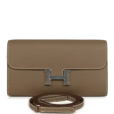 HERMÈS Hermes Constance Wallet To Go Etoupe Epsom Palladium Hardware | Thumbnail 1 HERMÈS Hermes Constance Wallet To Go Etoupe Epsom Palladium Hardware | Thumbnail 1