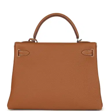HERMÈS Hermes Kelly Retourne 32 Gold Togo Palladium Hardware | Thumbnail 4