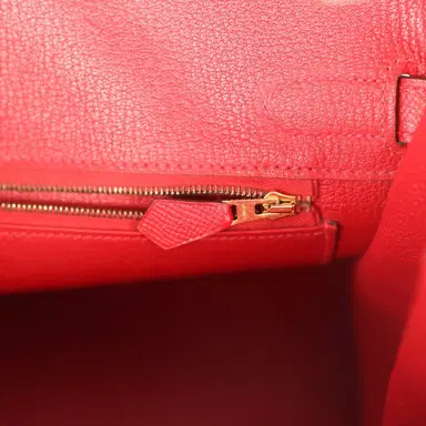 HERMÈS Pre-owned Hermes Birkin 30 Rouge Casaque Epsom Gold Hardware | Thumbnail 9