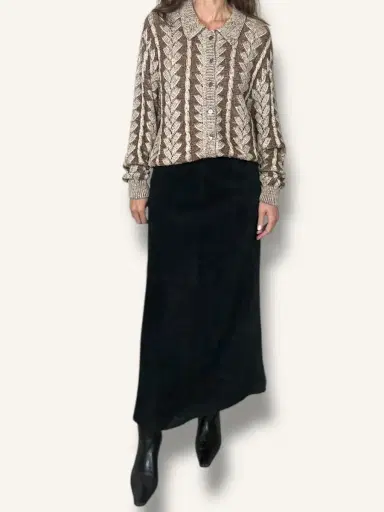 Jen Wonders Studio Suede Midi Skirt | Thumbnail 2