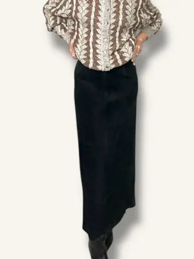 Jen Wonders Studio Suede Midi Skirt | Thumbnail 4