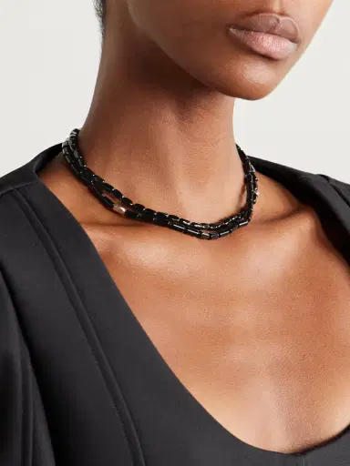 AGMES Willa Sterling Silver Onyx Necklace | Thumbnail 2 AGMES Willa Sterling Silver Onyx Necklace | Thumbnail 2