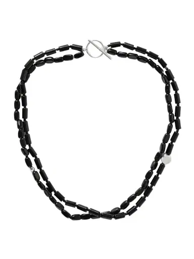 AGMES Willa Sterling Silver Onyx Necklace | Thumbnail 1 AGMES Willa Sterling Silver Onyx Necklace | Thumbnail 1