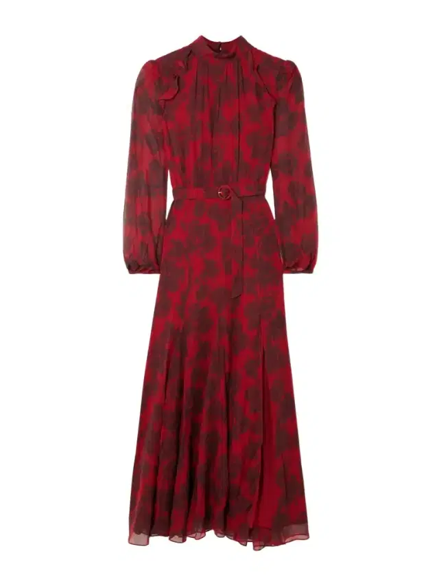 Jacqui-b Printed Silk Crepe De Chine Maxi Dress