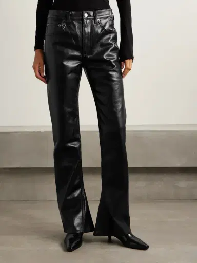 AGOLDE Kick Boot Recycled Leather-blend Flared Pants | Thumbnail 3 AGOLDE Kick Boot Recycled Leather-blend Flared Pants | Thumbnail 3