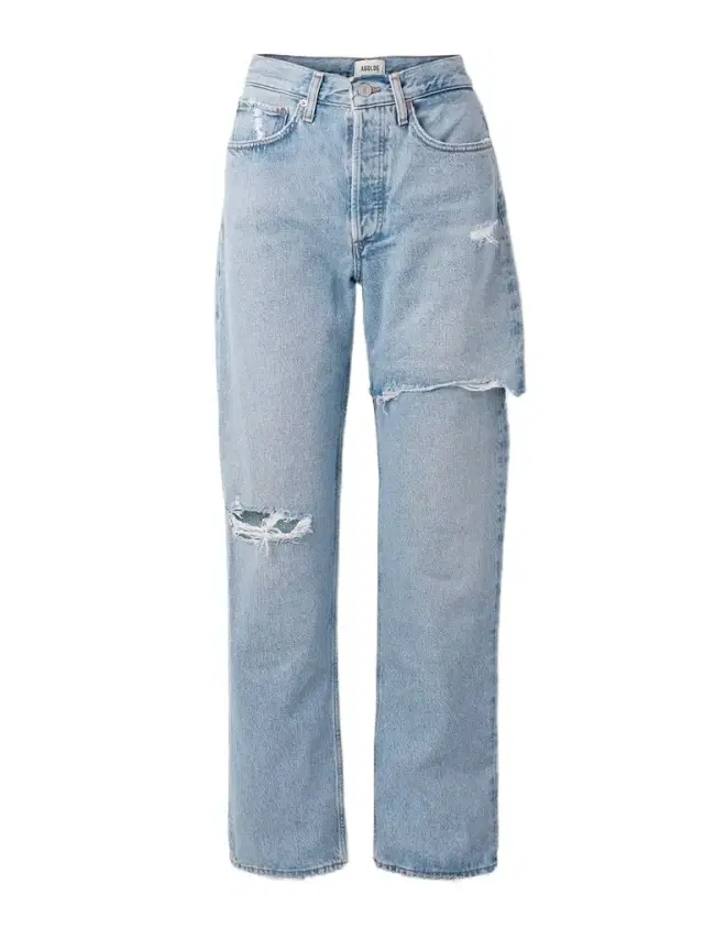 Amryn Distressed High-rise Wide-leg Jeans