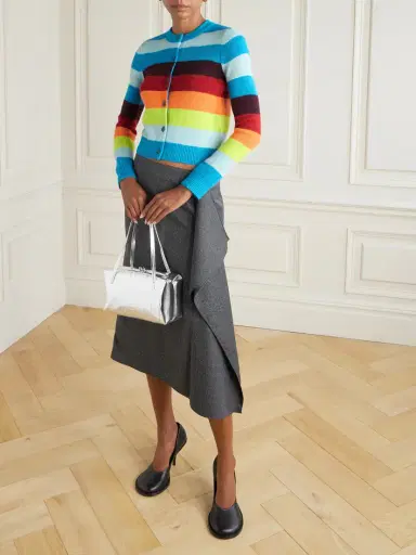 Christopher John Rogers Striped Knitted Cardigan | Thumbnail 2