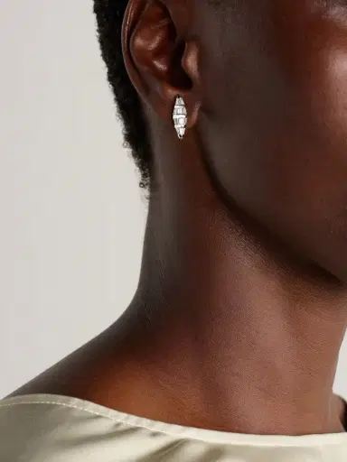 Nikos Koulis 18-karat White Gold Diamond Earrings | Thumbnail 2