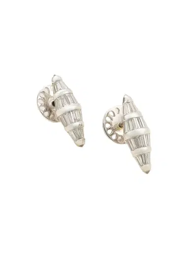 Nikos Koulis 18-karat White Gold Diamond Earrings | Thumbnail 1