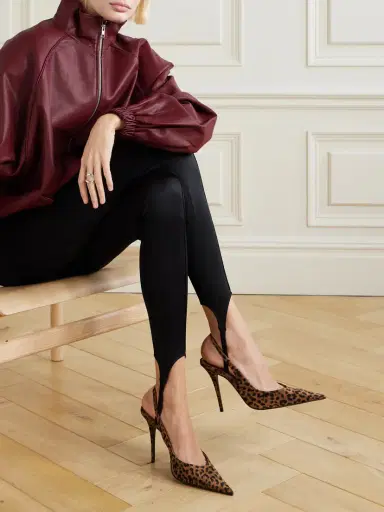Amina Muaddi Anok Leopard-print Suede Slingback Pumps | Thumbnail 2 Amina Muaddi Anok Leopard-print Suede Slingback Pumps | Thumbnail 2