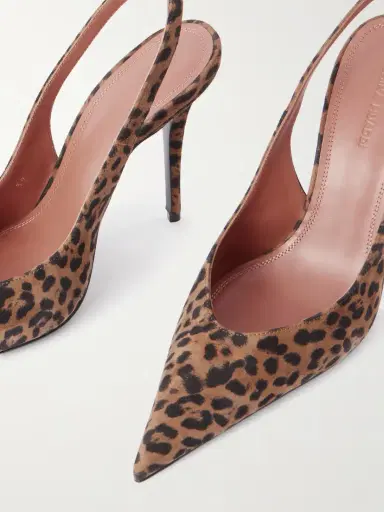 Amina Muaddi Anok Leopard-print Suede Slingback Pumps | Thumbnail 4 Amina Muaddi Anok Leopard-print Suede Slingback Pumps | Thumbnail 4