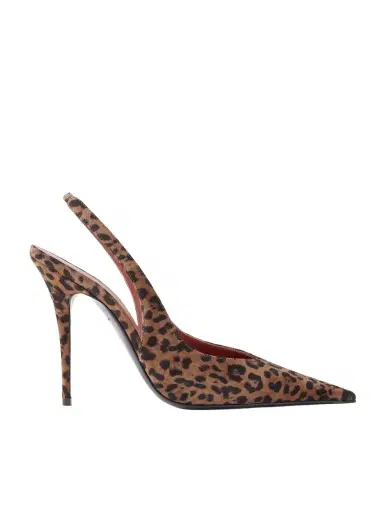 Amina Muaddi Anok Leopard-print Suede Slingback Pumps | Thumbnail 1 Amina Muaddi Anok Leopard-print Suede Slingback Pumps | Thumbnail 1