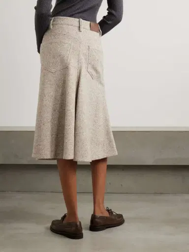 Brunello Cucinelli Herring Bone Wool-blend Midi Skirt | Thumbnail 4 Brunello Cucinelli Herring Bone Wool-blend Midi Skirt | Thumbnail 4
