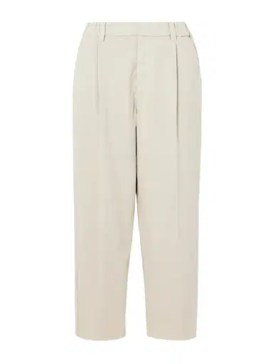 Brunello Cucinelli Cropped Pleated Stretch-cotton Twill Tapered Pants | Thumbnail 1 Brunello Cucinelli Cropped Pleated Stretch-cotton Twill Tapered Pants | Thumbnail 1