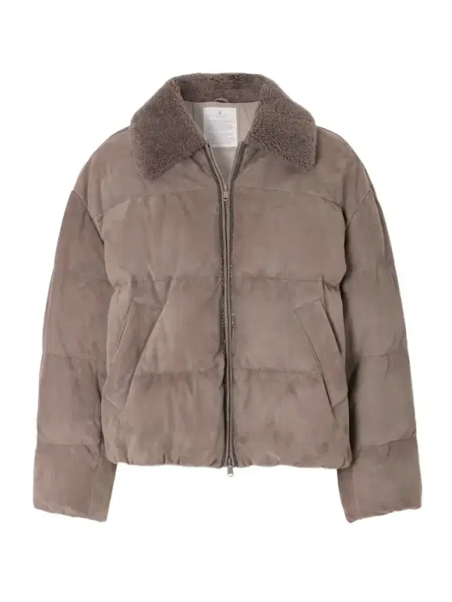 Bead-embellished Shearling-trimmed Padded Quilted Suede Down Jacket