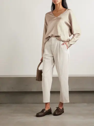 Brunello Cucinelli Silk-satin Blouse | Thumbnail 2