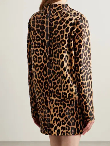 Khaite Aleena Leopard-print Calf Hair Mini Dress | Thumbnail 3 Khaite Aleena Leopard-print Calf Hair Mini Dress | Thumbnail 3