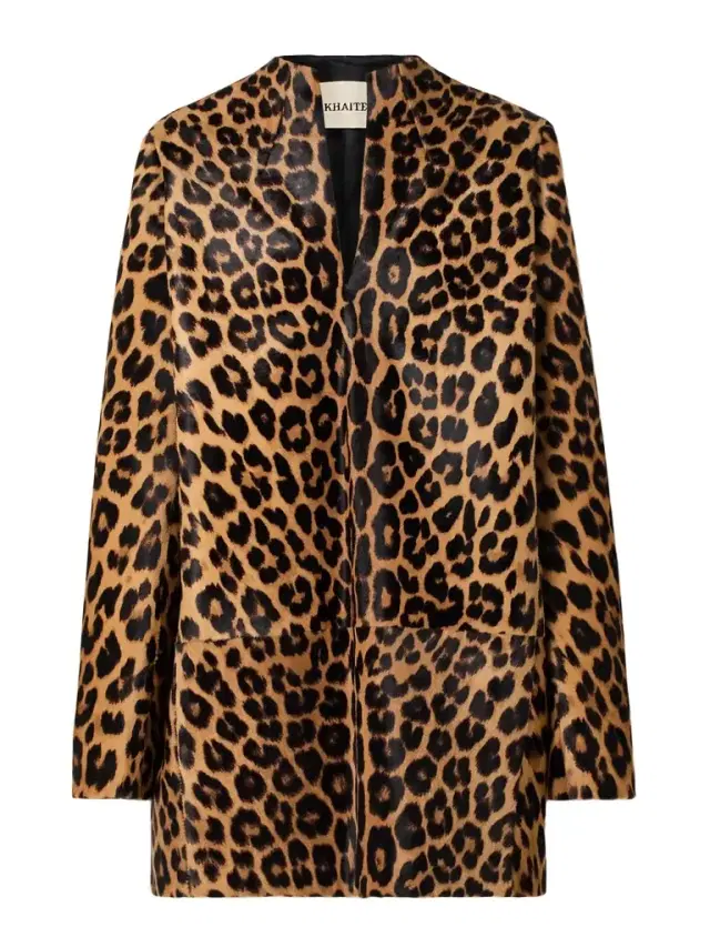 Aleena Leopard-print Calf Hair Mini Dress