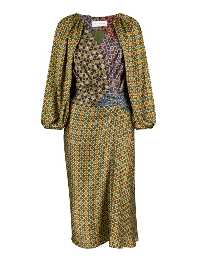 Dries Van Noten Divani Printed Silk Midi Dress