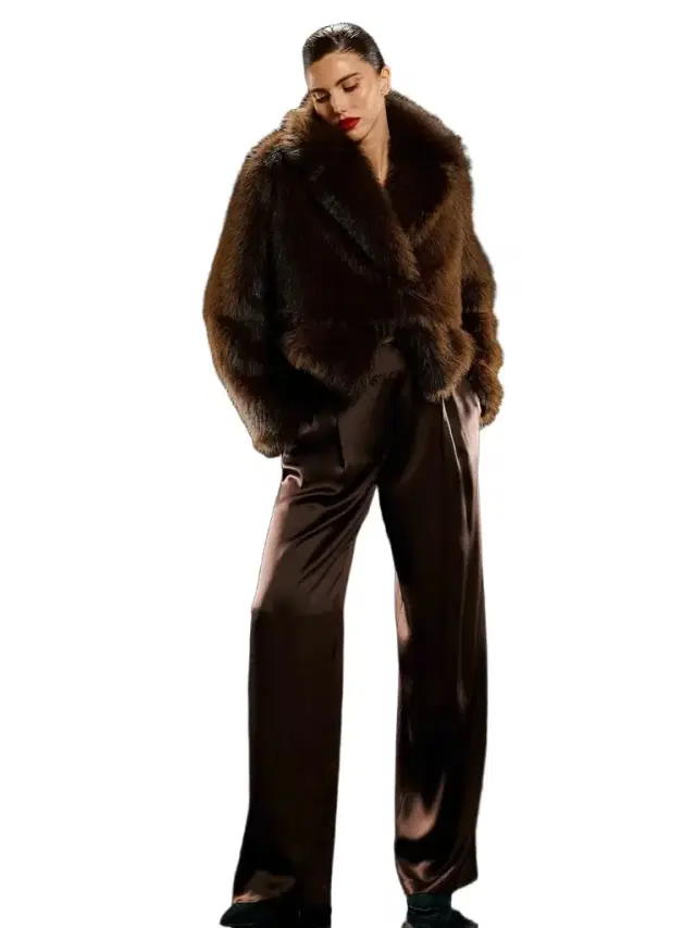 THE SEI Faux Fur Bomber