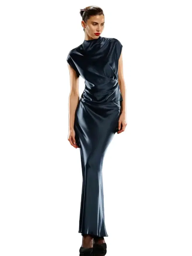 High Neck Drape Top