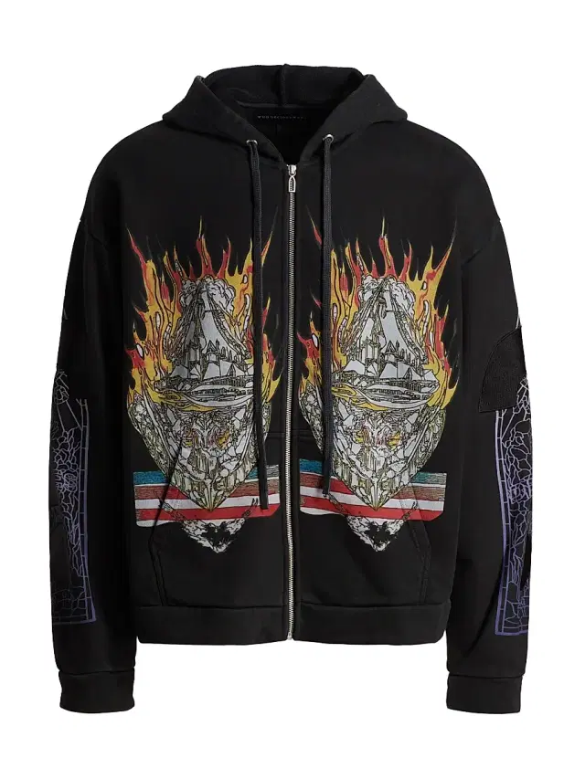 Men's Engulfed Memories Full-Zip Hoodie - Coal