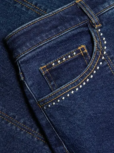 Cinq à Sept Women's Shailene Studded Boot-Cut Jeans | Thumbnail 7 Cinq à Sept Women's Shailene Studded Boot-Cut Jeans | Thumbnail 7
