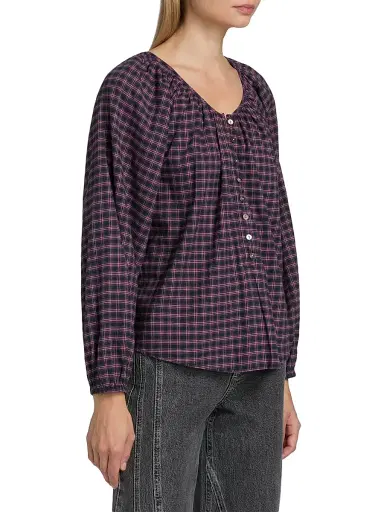 Rails Women's Indi Plaid Cotton-Blend Top - Rose Check | Thumbnail 4 Rails Women's Indi Plaid Cotton-Blend Top - Rose Check | Thumbnail 4