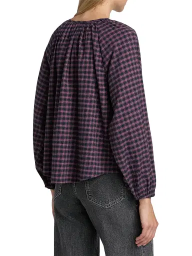 Rails Women's Indi Plaid Cotton-Blend Top - Rose Check | Thumbnail 5 Rails Women's Indi Plaid Cotton-Blend Top - Rose Check | Thumbnail 5