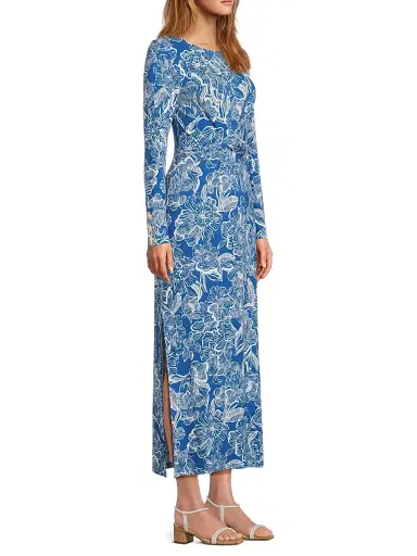 Lilly Pulitzer Women's Alessani Floral Maxi Dress - Starlight Navy - Size XL | Thumbnail 4 Lilly Pulitzer Women's Alessani Floral Maxi Dress - Starlight Navy - Size XL | Thumbnail 4