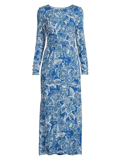 Lilly Pulitzer Women's Alessani Floral Maxi Dress - Starlight Navy - Size XL | Thumbnail 1 Lilly Pulitzer Women's Alessani Floral Maxi Dress - Starlight Navy - Size XL | Thumbnail 1