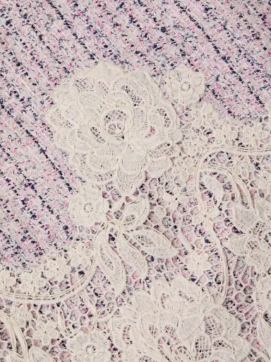 Lilly Pulitzer Women's Bettany Lace-Appliqué Scalloped Bouclé Miniskirt - Pink Bliss Blushing Boucle - Size 16 | Thumbnail 6 Lilly Pulitzer Women's Bettany Lace-Appliqué Scalloped Bouclé Miniskirt - Pink Bliss Blushing Boucle - Size 16 | Thumbnail 6